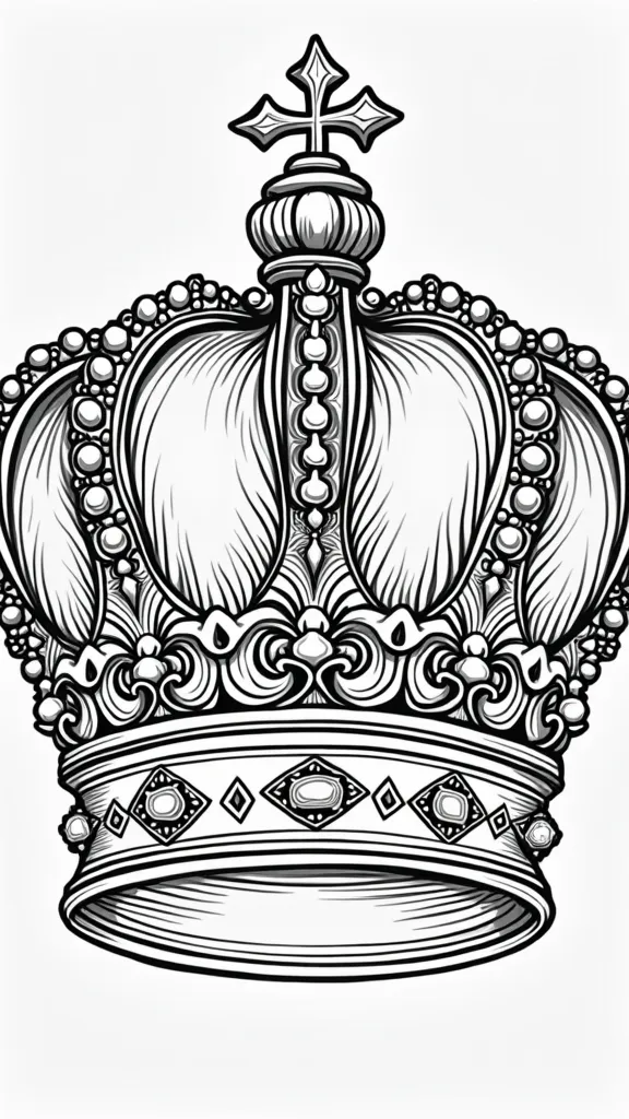 king crown coloring page